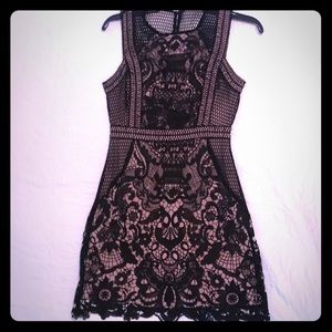 Aqua Black Lace Cocktail dress size XS